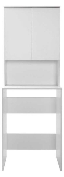 Dulap Baie Adore cu Loc Pentru Masina de Spalat, 3 Rafturi, 2 Usi, Alb, 65 x 182 x 60 cm