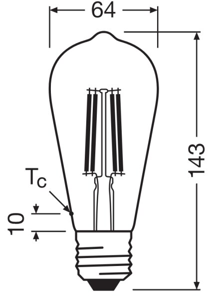 Bec LED CLASSIC FILAMENT E27/6,5W/230V 4000K - Osram