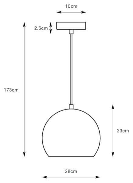 Markslöjd 108987 - Lustru suspendat pe cablu POP 1xE27/40W/230V, diam. 28 cm, maro