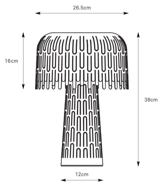 Markslöjd 109005 - Lampă de masă VERBERA 1xE14/40W/230V gri