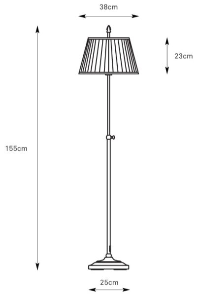 Markslöjd 108972 - Lampă de podea OXFORD 1xE14/40W/230V alb/alamă