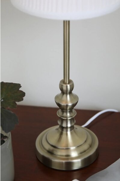 Markslöjd 108969 - Lampă de masă NOBLE 1xE14/40W/230V 56 cm albă/alamă
