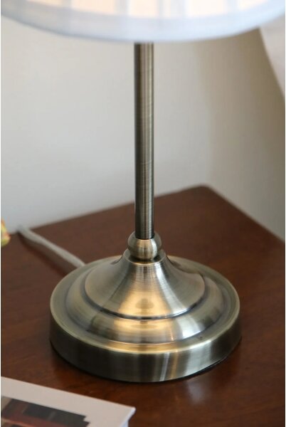 Markslöjd 108973 - Lampă de masă OXFORD 1xE14/40W/230V alb/alamă