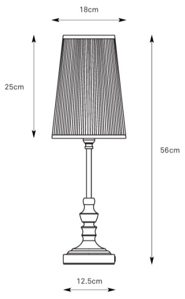 Markslöjd 108969 - Lampă de masă NOBLE 1xE14/40W/230V 56 cm albă/alamă