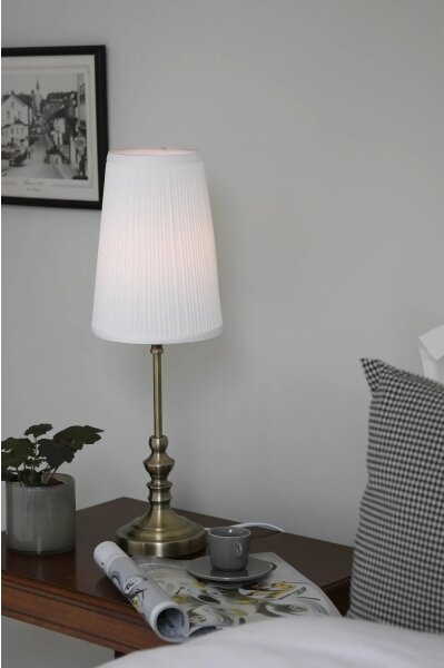 Markslöjd 108969 - Lampă de masă NOBLE 1xE14/40W/230V 56 cm albă/alamă