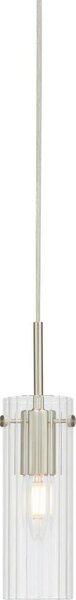 Markslöjd 109013 - Pendul pe cablu TIBIA 1xE14/40W/230V sticlă transparentă/alamă