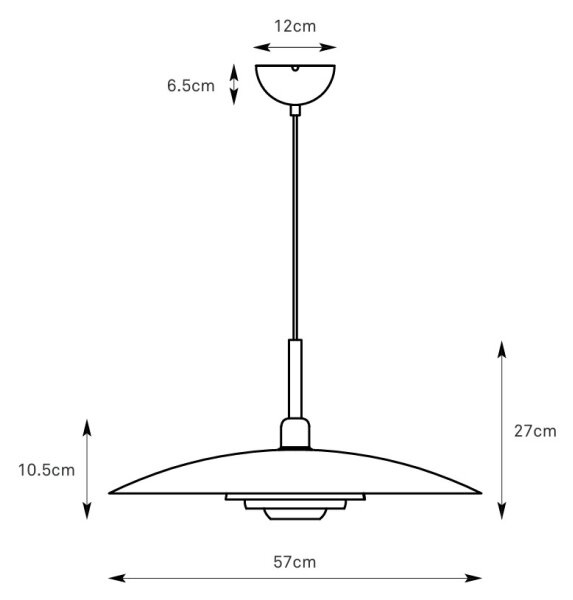 Markslöjd 108877 - Lustru suspendat pe cablu PINY 1xE27/60W/230V diam. 57 cm bej