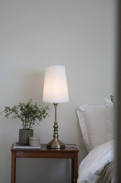 Markslöjd 108970 - Lampă de masă NOBLE 1xE14/40W/230V 66 cm alb/alamă