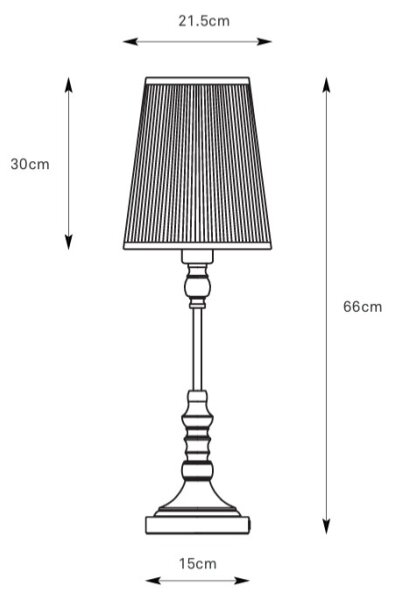 Markslöjd 108970 - Lampă de masă NOBLE 1xE14/40W/230V 66 cm alb/alamă