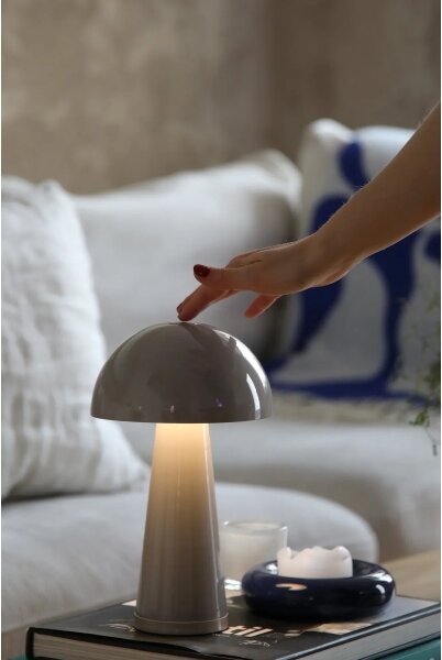 Markslöjd 108950 - Lampă reîncărcabilă LED reglabilă FUNGI LED/1,5W/2000 mAh IP44 gri