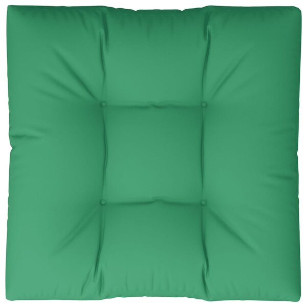 Pernă pentru paleți, verde, 80x80x12 cm, material textil