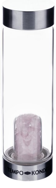 TEMPO-KONDELA CRYSTAL, flacon de sticlă cu cristale roz, 500 ml