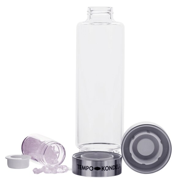 TEMPO-KONDELA CRYSTAL, flacon de sticlă cu cristale roz, 500 ml