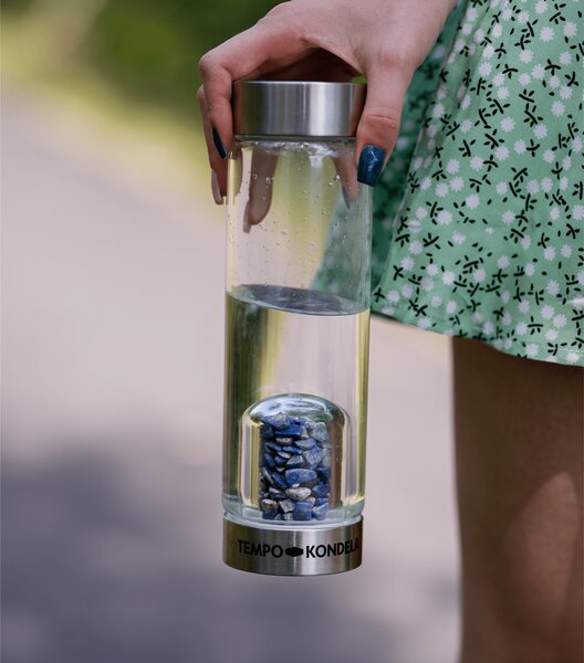 TEMPO-KONDELA CRYSTAL, flacon de sticlă cu cianit, 500 ml