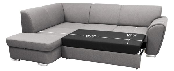 KONDELA Set canapea, gri, stânga, KENAI ROH
