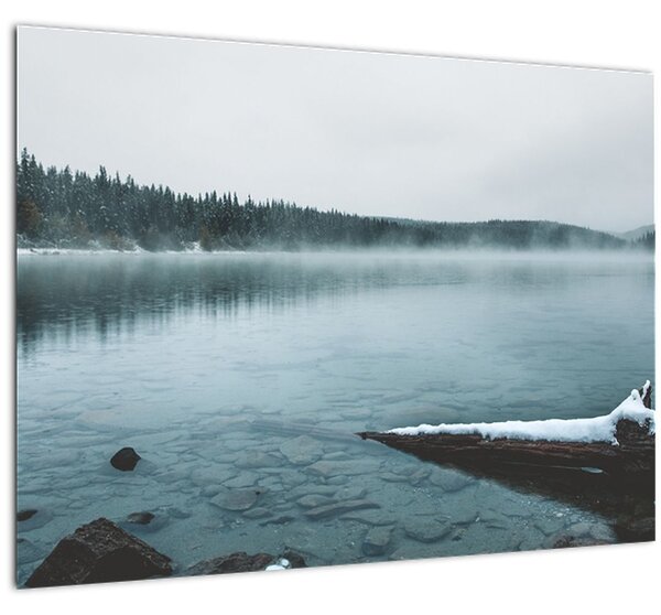 Tablou - lacul nordic înghețat (70x50 cm)