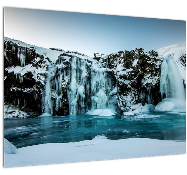 Tablou cu cascade înghețate (70x50 cm)