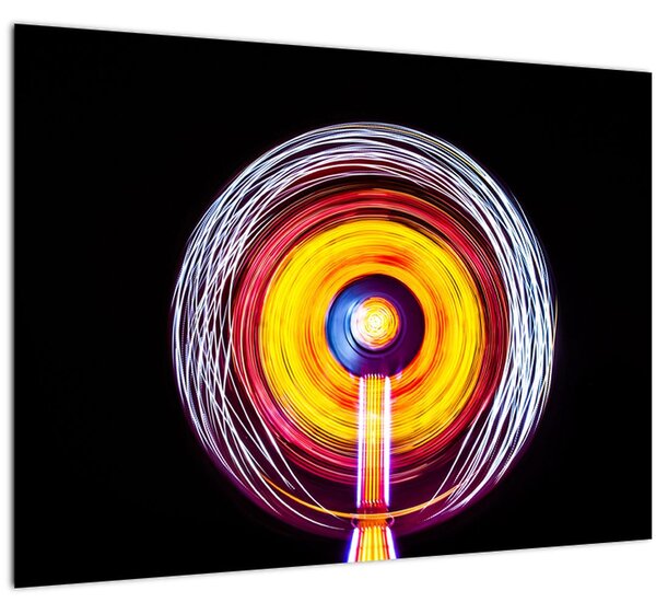 Tablou cu lumini în cerc (70x50 cm)