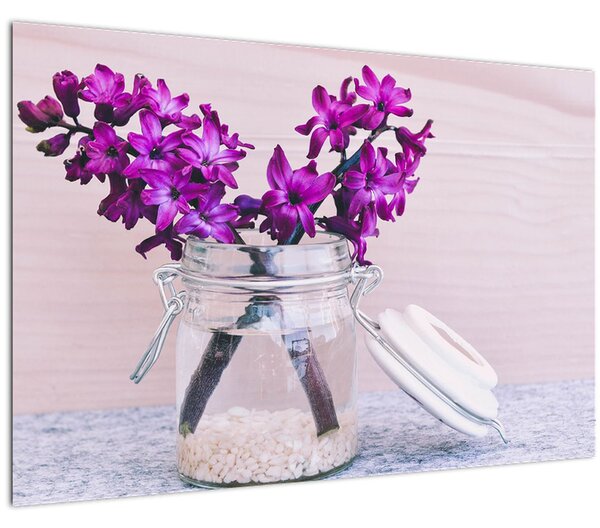 Tablou cu flori violete (90x60 cm)