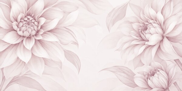 Fototapet Flori delicate în nuanțe delicate de roz, Fototapet flori mari, Fototapet populare, t01024v1 - Tapeko.ro