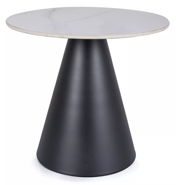 Masuta de cafea HILL Ø 50 cm, alb-negru