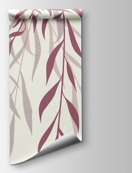 Fototapet Frunze delicate în nuanțe delicate de roz, Fototapet frunze, Fototapet populare, t01018v3 - Tapeko.ro