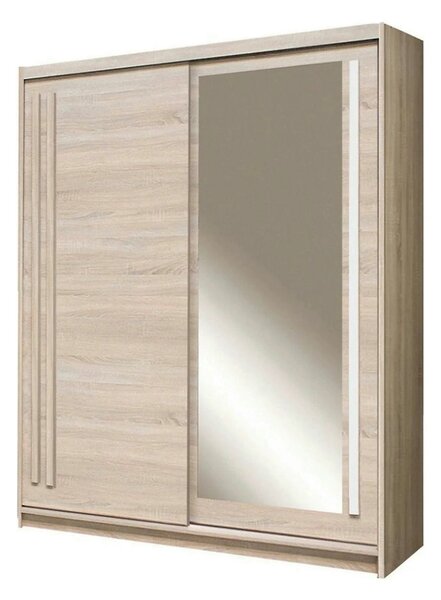Dulap EFFECT, stejar sonoma, PAL melaminat, cu 2 usi, 175x59x215 cm