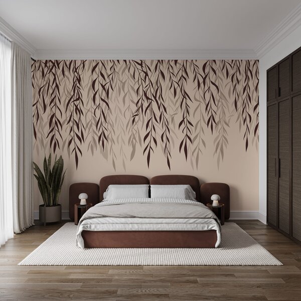Fototapet Frunze delicate care cad ușor, în cascadă, Fototapet frunze, Fototapet populare, t01018v5 - Tapeko.ro