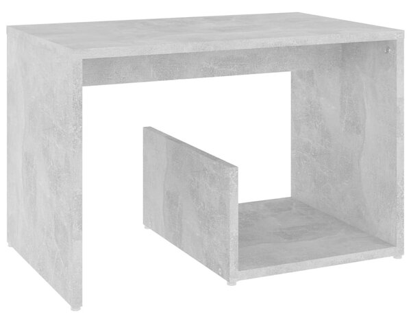 Masă laterală, gri beton, 59x36x38 cm, PAL
