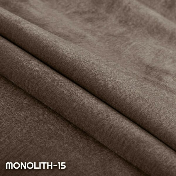 Canapea extensibila KARISA, stofa catifelata maro - Monolith 15, cu la