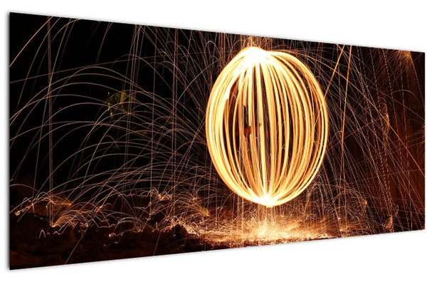 Tablou cu bilă iluminată (120x50 cm)