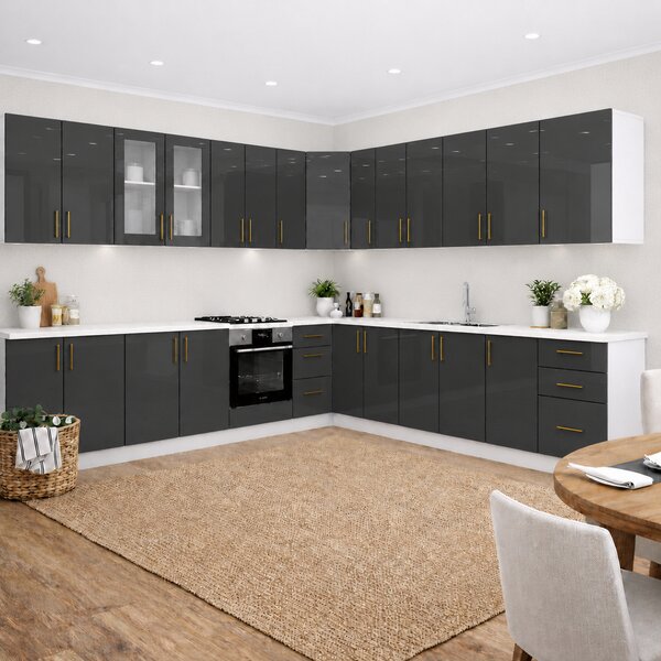 Bucatarie din Mdf lucios Gia 3.2 x 3.5m