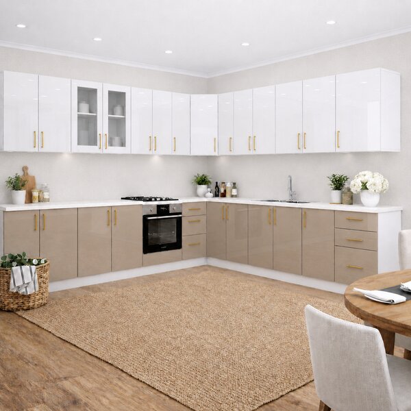 Bucatarie din Mdf lucios Gia 3.2 x 3.5m