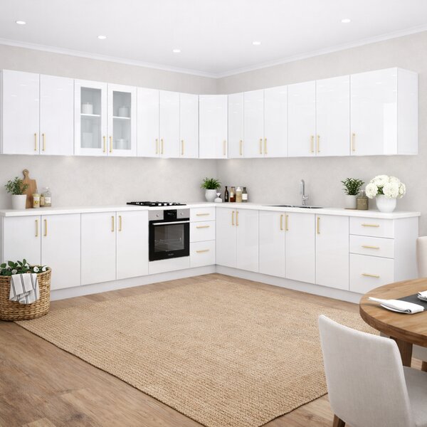 Bucatarie din Mdf lucios Gia 3.2 x 3.5m