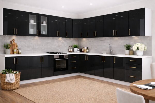 Bucatarie din Mdf lucios Gia 3.2 x 3.5m