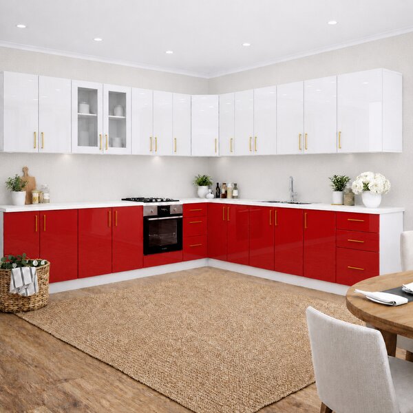 Bucatarie din Mdf lucios Gia 3.2 x 3.5m