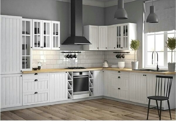 Dulap bucatarie PROVENCE D60P, alb, DTD laminat, 60x58x212 cm