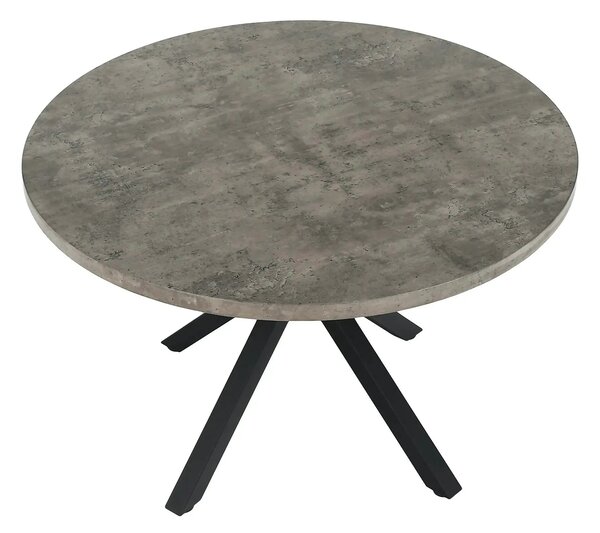 Masa MEDOR, gri carbon/negru, 120x120x76 cm