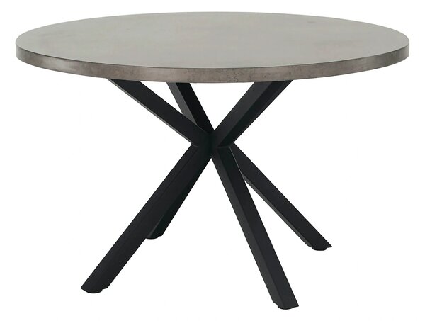 Masa MEDOR, gri carbon/negru, 120x120x76 cm