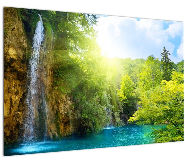 Tablou - cascadele în djunglă (90x60 cm)