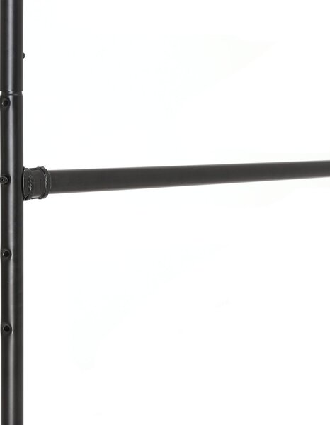 Regal de haine multifunctional negru pe roti RALVO