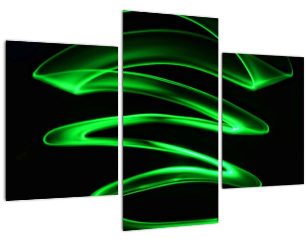 Tablou - valuri neon (90x60 cm)