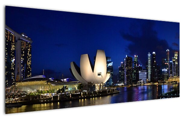 Tablou Singapore nocturn (120x50 cm)