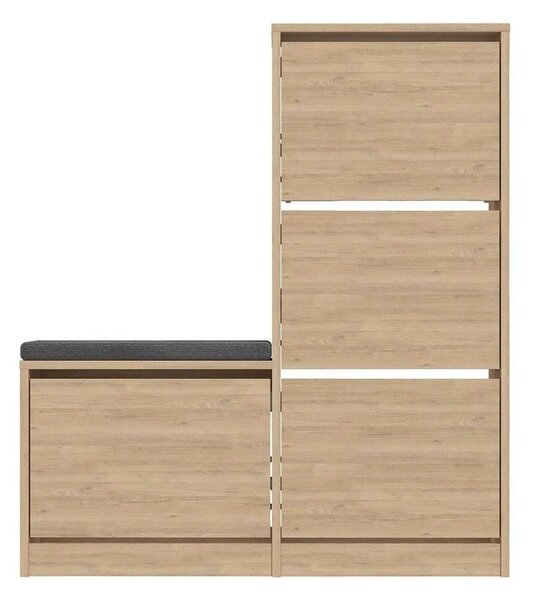 Pantofar DUDE, stejar, PAL melaminat, 105x26x119 cm