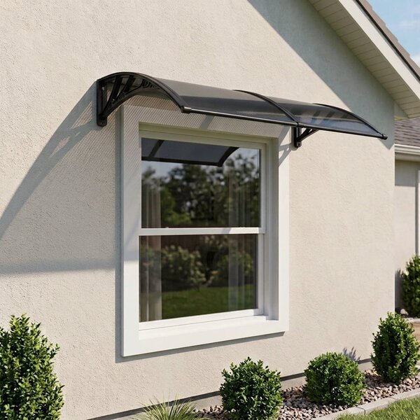 Copertina PREMIUM 150x150 cm, Policarbonat 6 mm, Suporturi din ABS, Negru/Antracit
