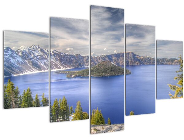 Tablou lacul montan (150x105 cm)