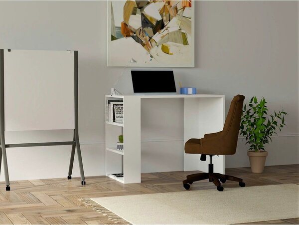 Birou 835PUQ2836, alb, PAL melaminat, 90x50x70 cm