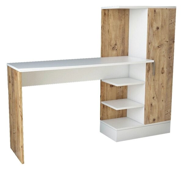 Birou CT2 AW, alb/pin atlantic, PAL melaminat, 152x40x120 cm