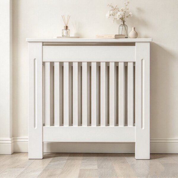 Masca pentru Calorifer PREMIUM S 102x82x21.5 cm, MDF Vopsit de 21 mm, Alb lucios