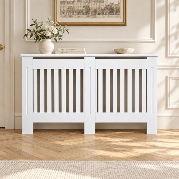 Masca pentru Calorifer PREMIUM L 142x82x21.5 cm, MDF Vopsit de 21 mm, Alb lucios